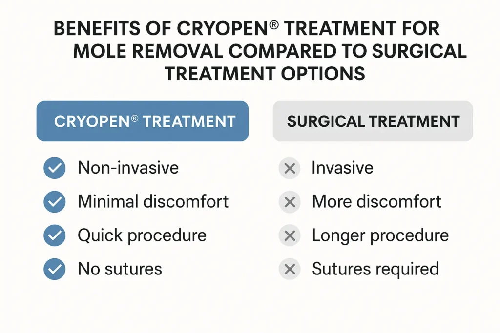 Benefits of facial mole removal Barking and Dagenham - call our team today to book a consultation